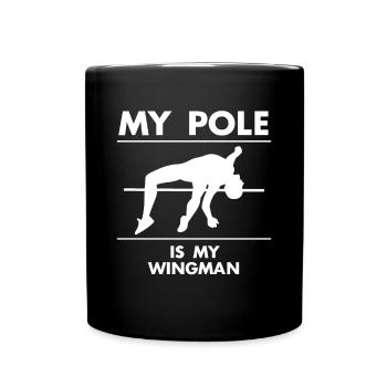 Pole Vaulting Shirt Geschenk Stabhochsprung Spruch - Tasse einfarbig - Schwarz - Vorne