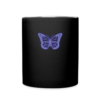 Cassette Futurisme Papillon Rétro Futurisme - Mug uni - noir - Devant