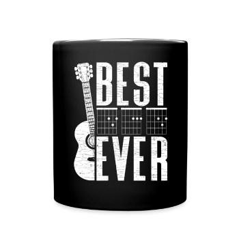 Gitarre Papa Gitarrist - Tasse einfarbig - Schwarz - Vorne