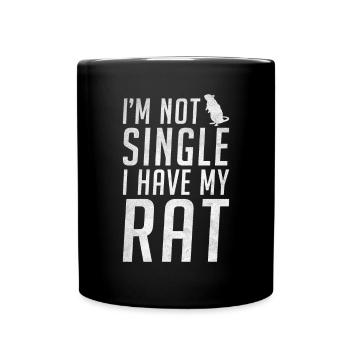 Rattenbesitzer Geschenk Ratten Liebhaber - Tasse einfarbig - Schwarz - Vorne