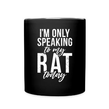 Rattenbesitzer Geschenk Ratten Liebhaber - Tasse einfarbig - Schwarz - Vorne