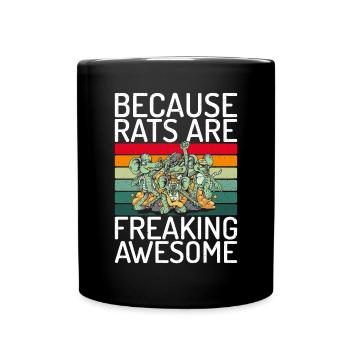 Rattenbesitzer Geschenk Ratten Liebhaber - Tasse einfarbig - Schwarz - Vorne