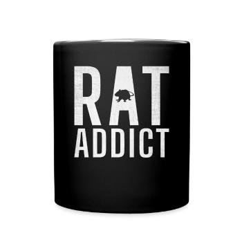 Rattenbesitzer Geschenk Ratten Liebhaber - Tasse einfarbig - Schwarz - Vorne
