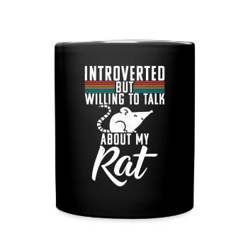 Rattenbesitzer Geschenk Ratten Liebhaber - Tasse einfarbig - Schwarz - Vorne