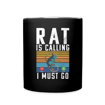 Rattenbesitzer Geschenk Ratten Liebhaber - Tasse einfarbig - Schwarz - Vorne