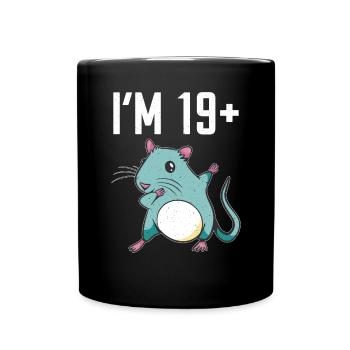 Rattenbesitzer Geschenk Ratten Liebhaber - Tasse einfarbig - Schwarz - Vorne