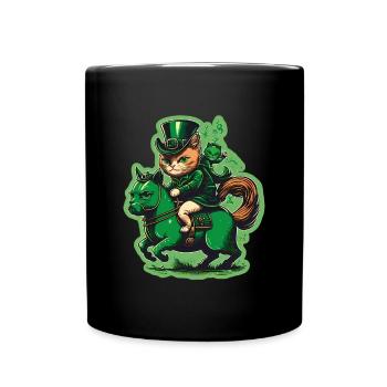 Cat Kitten Pony St. Patrick’s Day Irlande Irlandais - Mug uni - noir - Devant
