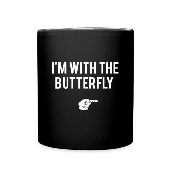 I'm With Butterfly Halloween Costume Party Matchin - Full Colour Mug - black - Front