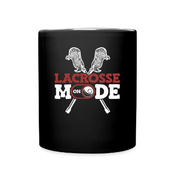 Lacrosse Mode On Lax Player Polocrosse - Full Colour Mug - black - Front