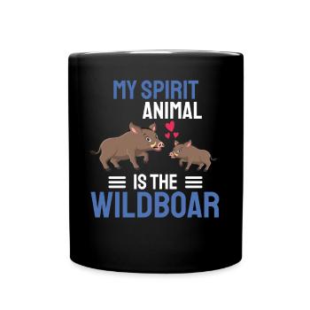 Animal My spiritual animal is the wild boar - Full Colour Mug - black - Front