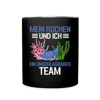 Tierliebhaber Ozean Tier Geschenk Mantarochen - Tasse einfarbig - Schwarz - Vorne