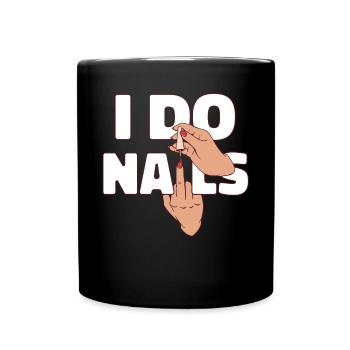 Maniküre Nagellack Cartoon Kunst - Tasse einfarbig - Schwarz - Vorne