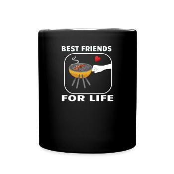 Barbecuing and Camper Gift Idea - Full Colour Mug - black - Front