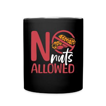 Pas de noix autorisées Personnes allergiques aux arachides - Mug uni - noir - Devant