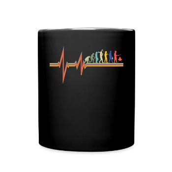Grillen und Camper Geschenkidee - Tasse einfarbig - Schwarz - Vorne