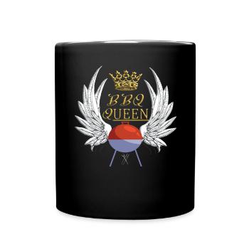 Barbecuing and Camper Gift Idea - Full Colour Mug - black - Front