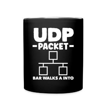 La barre de paquets UDP entre A dans l’administrateur réseau - Mug uni - noir - Devant