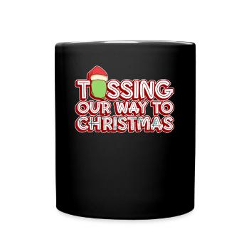 Cornhole Spieler Weihnachten - Lustige Cornhole - Tasse einfarbig - Schwarz - Vorne