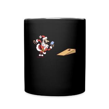 Cornhole Spieler Weihnachten - Lustige Cornhole - Tasse einfarbig - Schwarz - Vorne