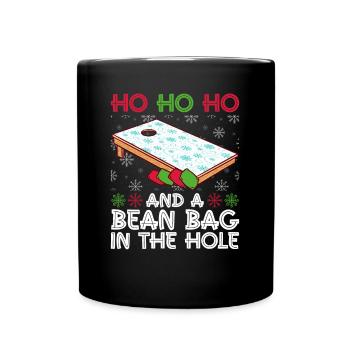 Cornhole Spieler Weihnachten - Lustige Cornhole - Tasse einfarbig - Schwarz - Vorne