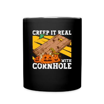 Cornhole Player Halloween - Funny Cornhole - Full Colour Mug - black - Front