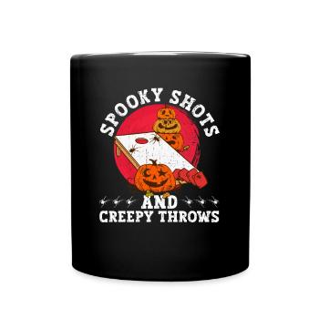 Cornhole Player Halloween - Funny Cornhole - Full Colour Mug - black - Front