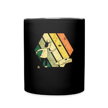 Cornhole Player Blind Hole - Funny Cornhole - Full Colour Mug - black - Front