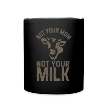 Vegan Fleischlos Tierlieb & Veganer - Tasse einfarbig - Schwarz - Vorne