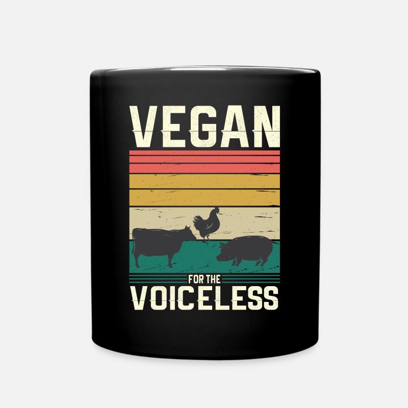 Vegan Fleischlos Tierlieb & Veganer - Tasse einfarbig - Schwarz