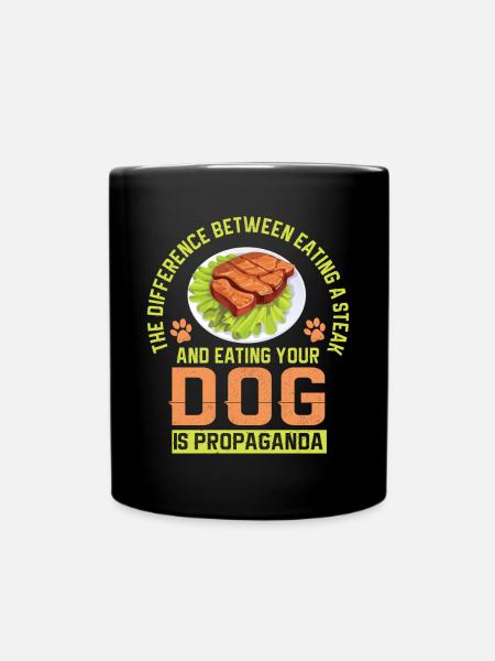 Vegan Fleischlos Tierlieb & Veganer - Tasse einfarbig - Schwarz
