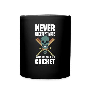 Cricket Player Sport Cricket Bat - Full Colour Mug - black - Front