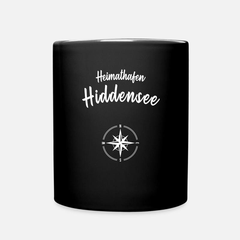 Heimathafen Hiddensee Segeln - Tasse einfarbig - Schwarz