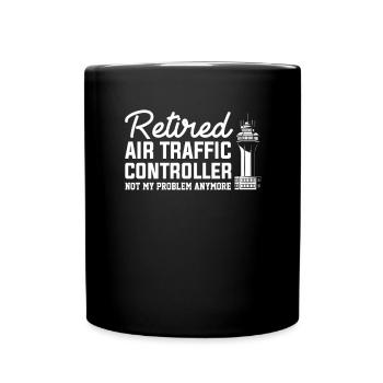 Contrôleur de la circulation aérienne à la retraite Contrôle de la circulation aérienne - Mug uni - noir - Devant