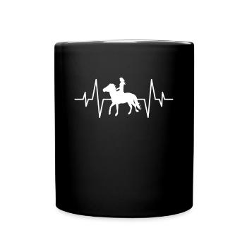 Chevaux Riding Heartbeat - Mug uni - noir - Devant