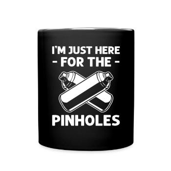 Je ne suis là que pour les trous d’épingle. - Mug uni - noir - Devant