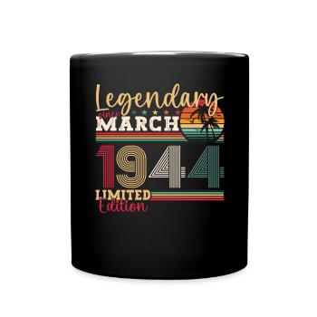 80e anniversaire mari génial mars Vintage 1944 - Mug uni - noir - Devant