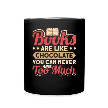 Book lover design with books for literature - Full Colour Mug - black - Front
