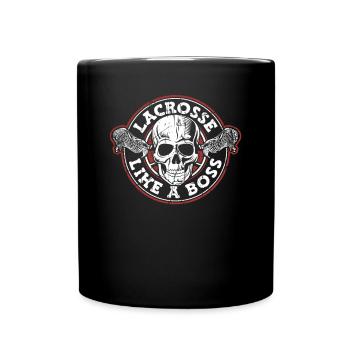 Lacrosse Like A Boss Polo Crosse Intercrosse - Full Colour Mug - black - Front
