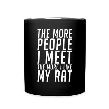 Rat Propriétaire Cadeau Rats Lover - Mug uni - noir - Devant