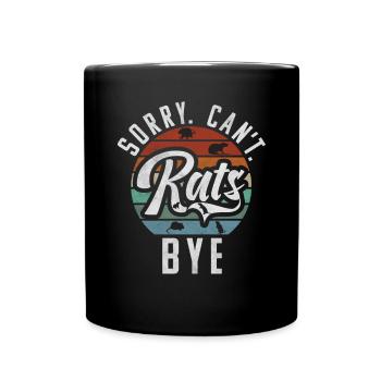 Rattenbesitzer Geschenk Ratten Liebhaber - Tasse einfarbig - Schwarz - Vorne