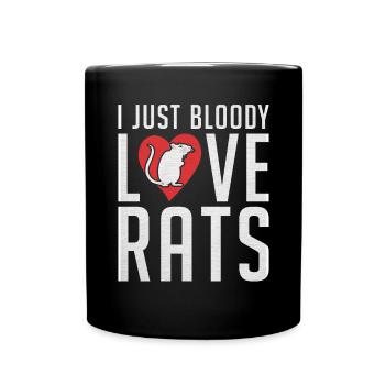 Rattenbesitzer Geschenk Ratten Liebhaber - Tasse einfarbig - Schwarz - Vorne