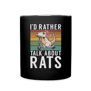 Rat Owner Gift Rats Lover - Full Colour Mug - black - Front
