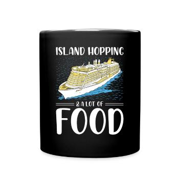 Funny Cruising Kreuzfahrtschiff Kreuzfahrtschiff - Tasse einfarbig - Schwarz - Vorne