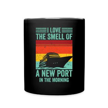 Funny Cruise Cruiser Cruise Ship Retro - Full Colour Mug - black - Front