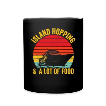 Funny Cruise Cruiser Cruise Ship Retro - Full Colour Mug - black - Front