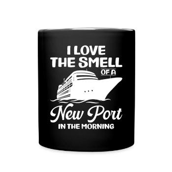 Funny Cruising Kreuzfahrtschiff Kreuzfahrtschiff - Tasse einfarbig - Schwarz - Vorne