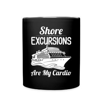 Funny Cruising Kreuzfahrtschiff Kreuzfahrtschiff - Tasse einfarbig - Schwarz - Vorne