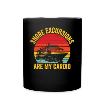 Funny Cruise Cruiser Cruise Ship Retro - Full Colour Mug - black - Front