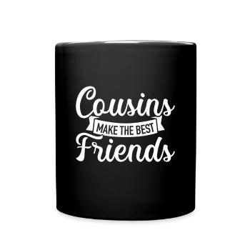 Les cousins se font les meilleurs amis - Mug uni - noir - Devant