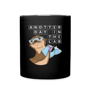 Chimiste Otter Spruch -Juste une journée de laboratoire - Mug uni - noir - Devant
